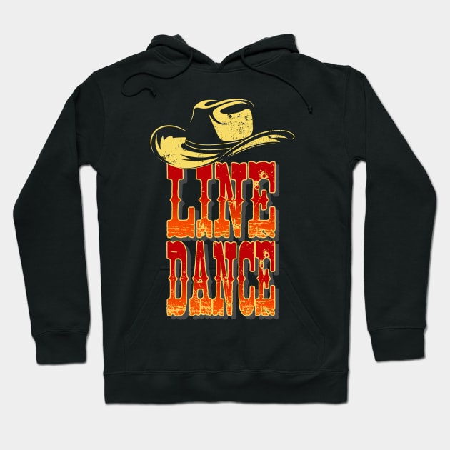 Line Dance Western Dance Logo Hoodie by Shirleyy Shop Arts